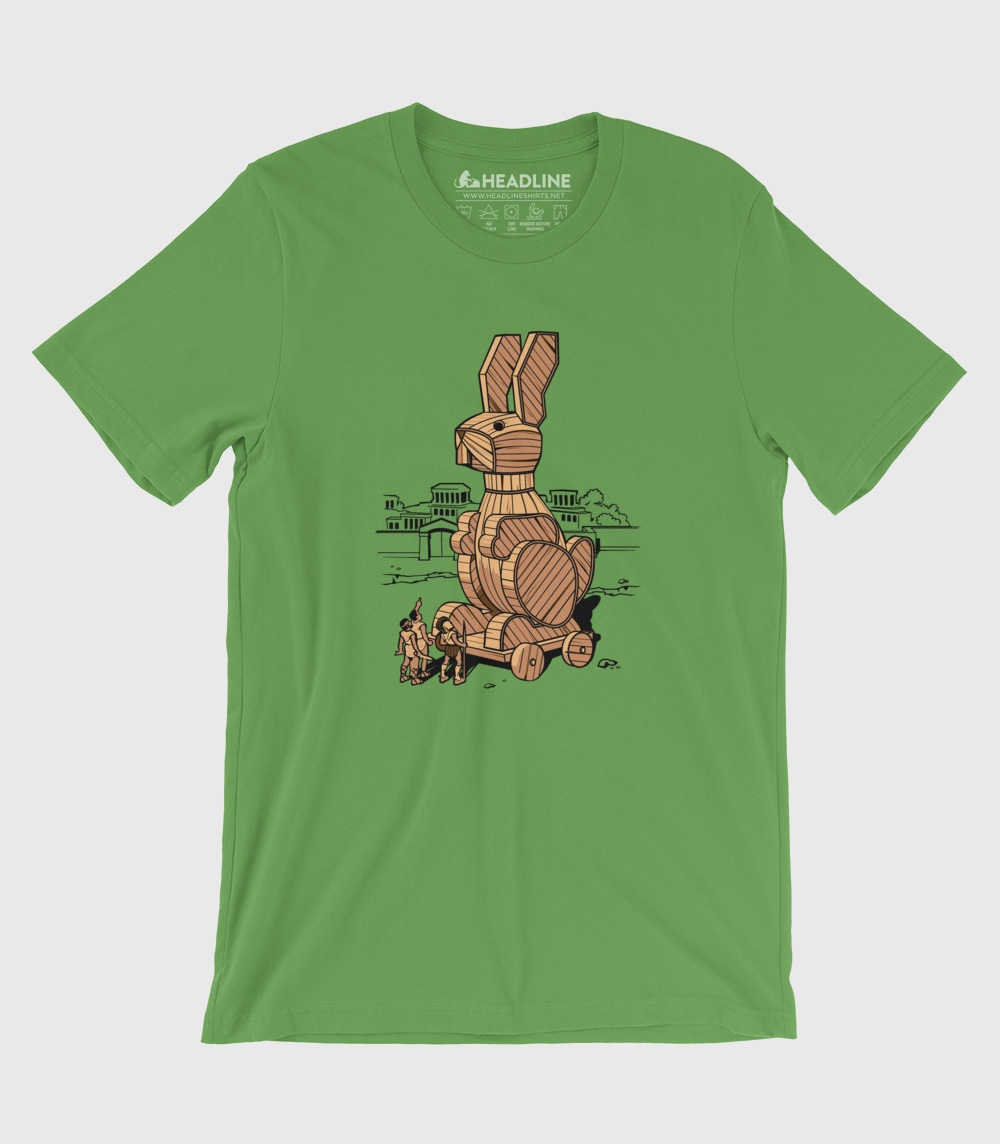 Trojan Rabbit Unisex 100% Cotton T-Shirt