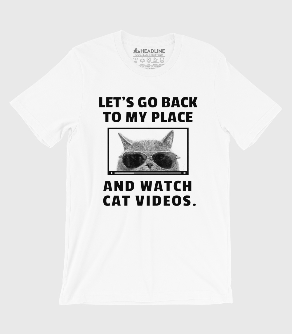 Cat Videos Unisex 100% Cotton T-Shirt