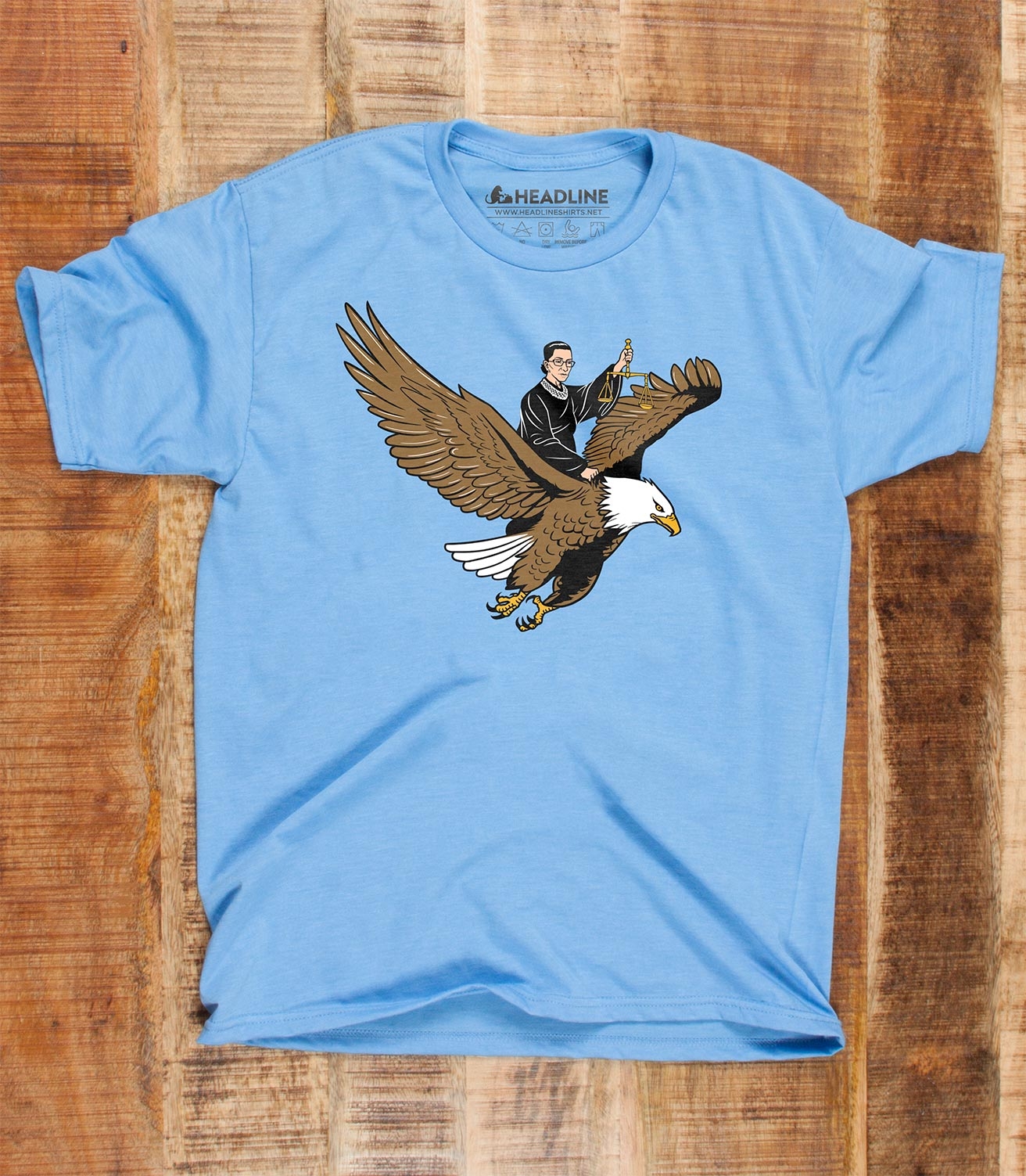 RBG Riding an Eagle Unisex 100% Cotton T-Shirt