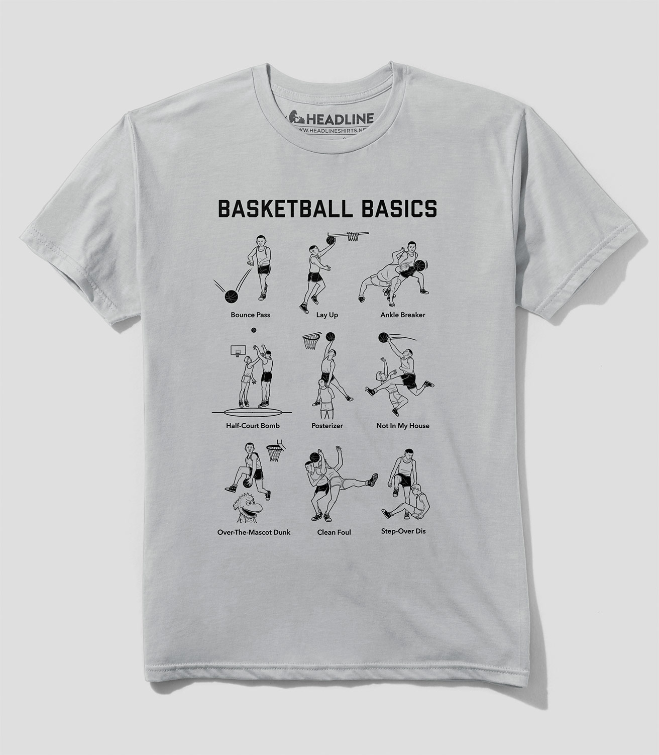 Basketball Basics Unisex 100% Cotton T-Shirt