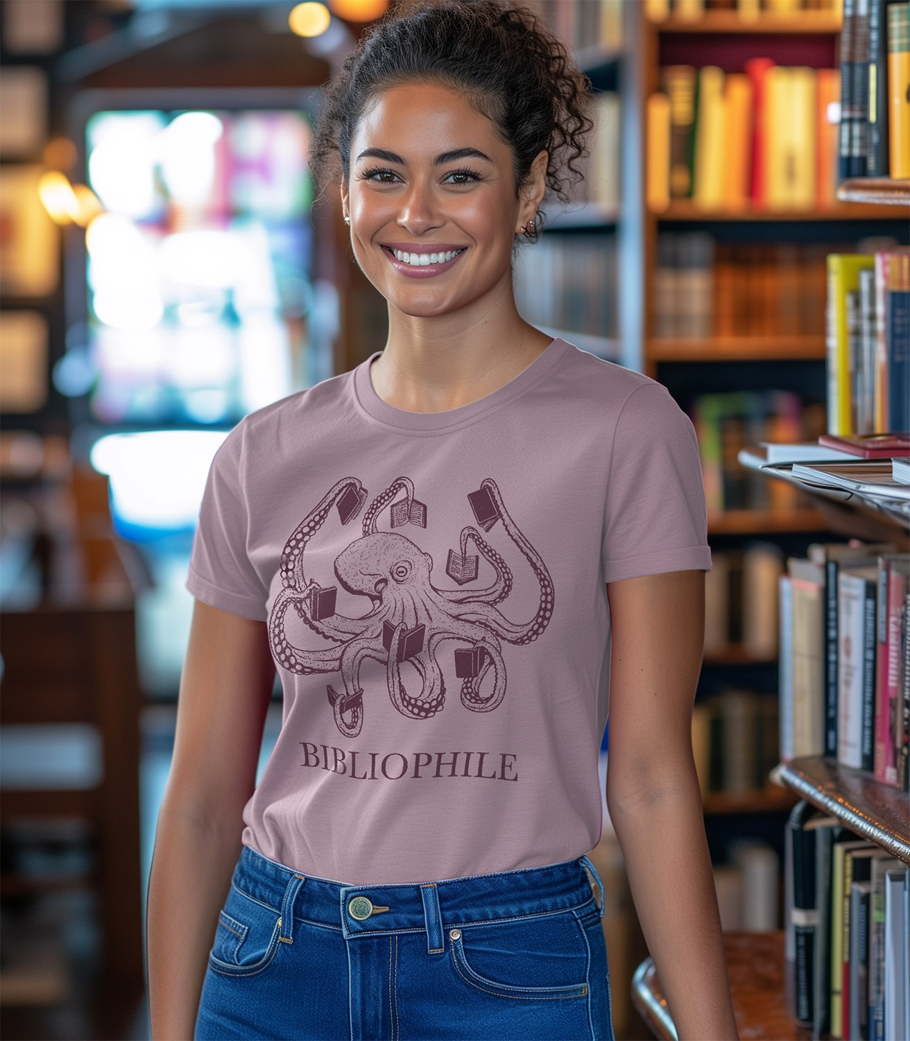 Bibliophile Women's 100% Cotton T-Shirt