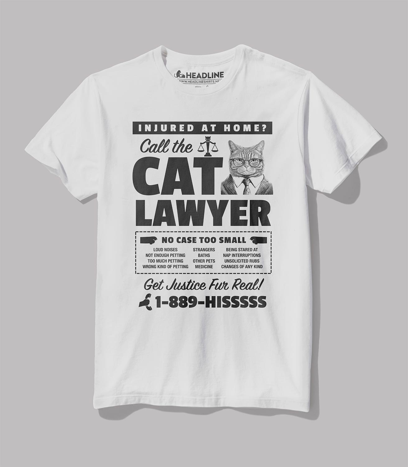 Cat Lawyer Unisex 100% Cotton T-Shirt