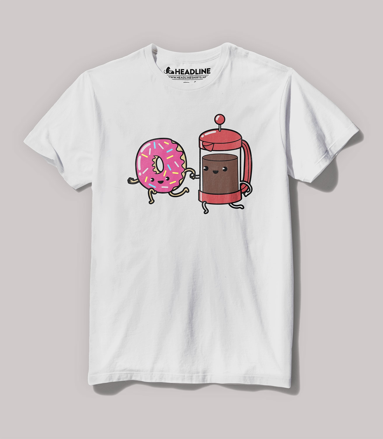 Coffee & Donut Soul Mates Unisex 100% Cotton T-Shirt