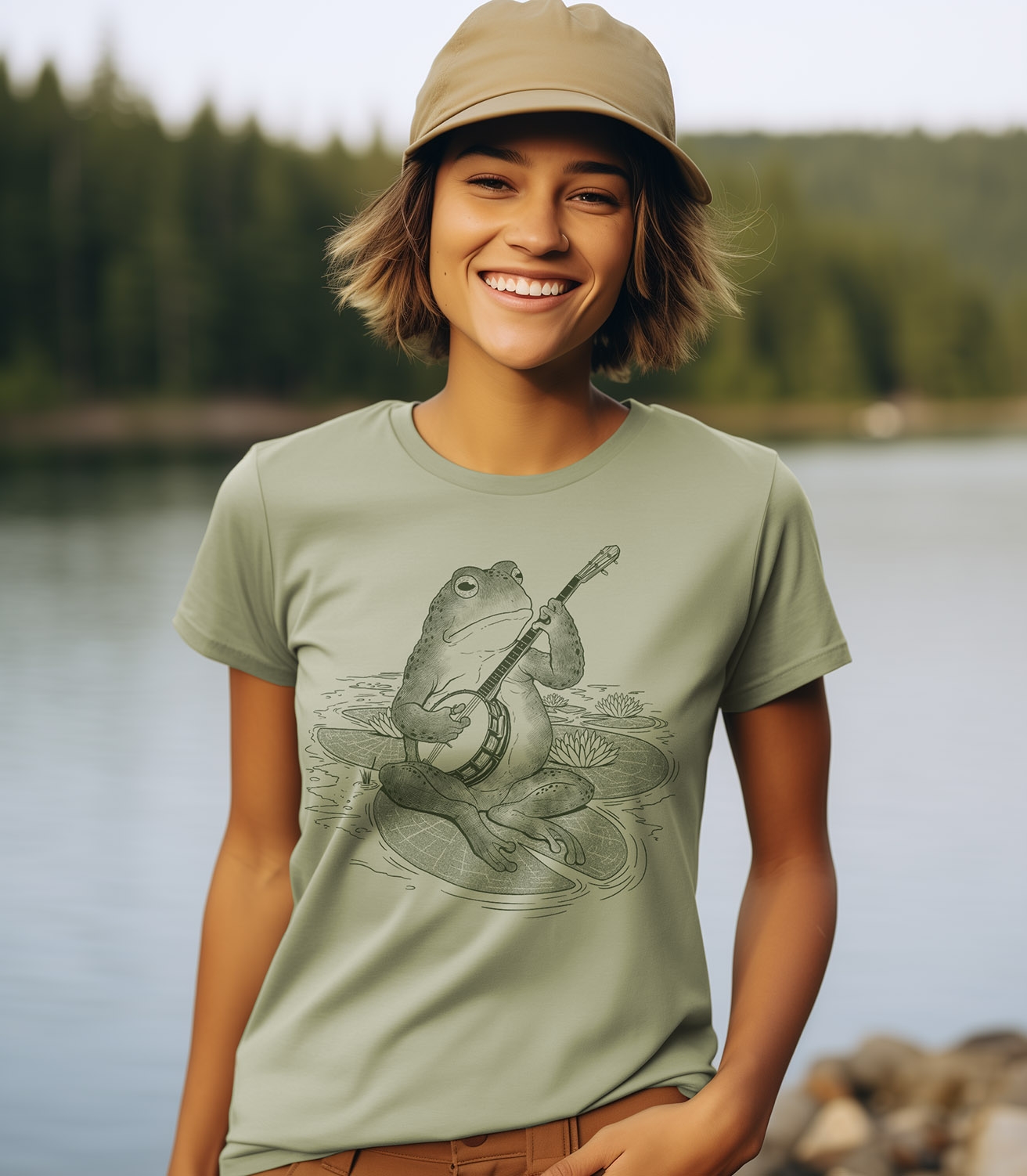 Country Frog Women's 100% Cotton T-Shirt