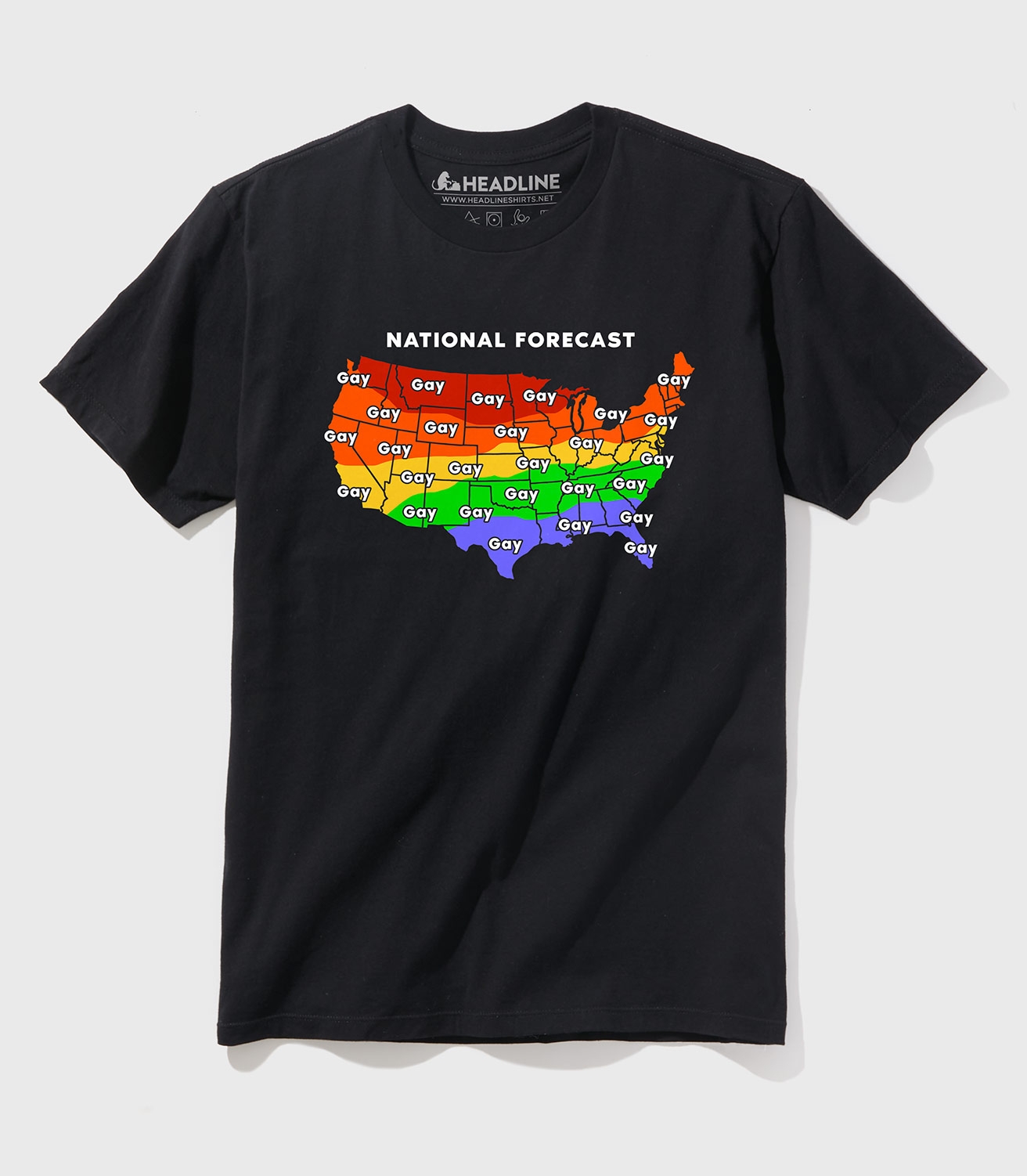 Gay Weather Forecast Unisex 100% Cotton T-Shirt