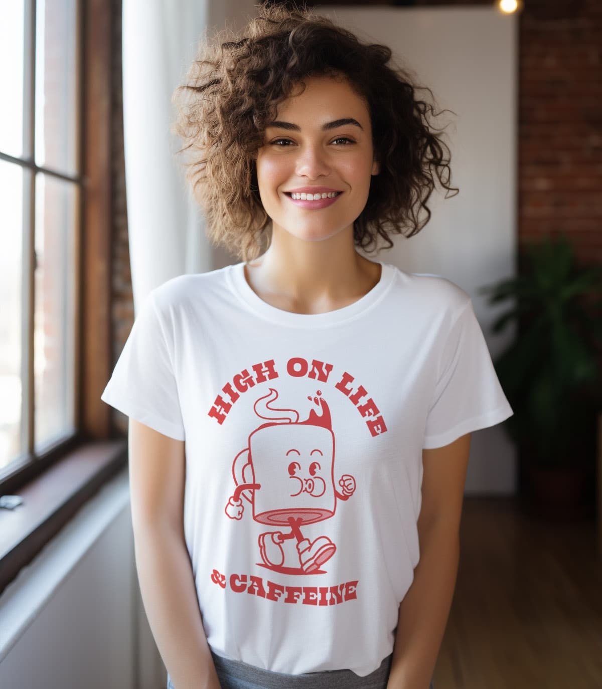 High On Life & Caffeine Women's 100% Cotton T-Shirt