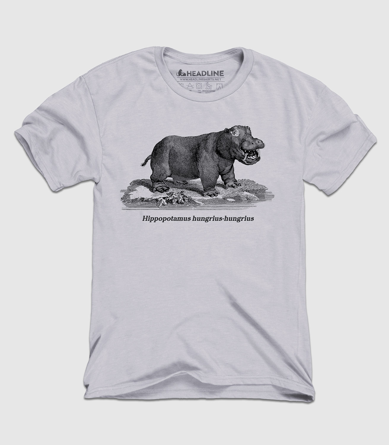 Hippopotamus hungrius-hungrius Unisex 100% Cotton T-Shirt