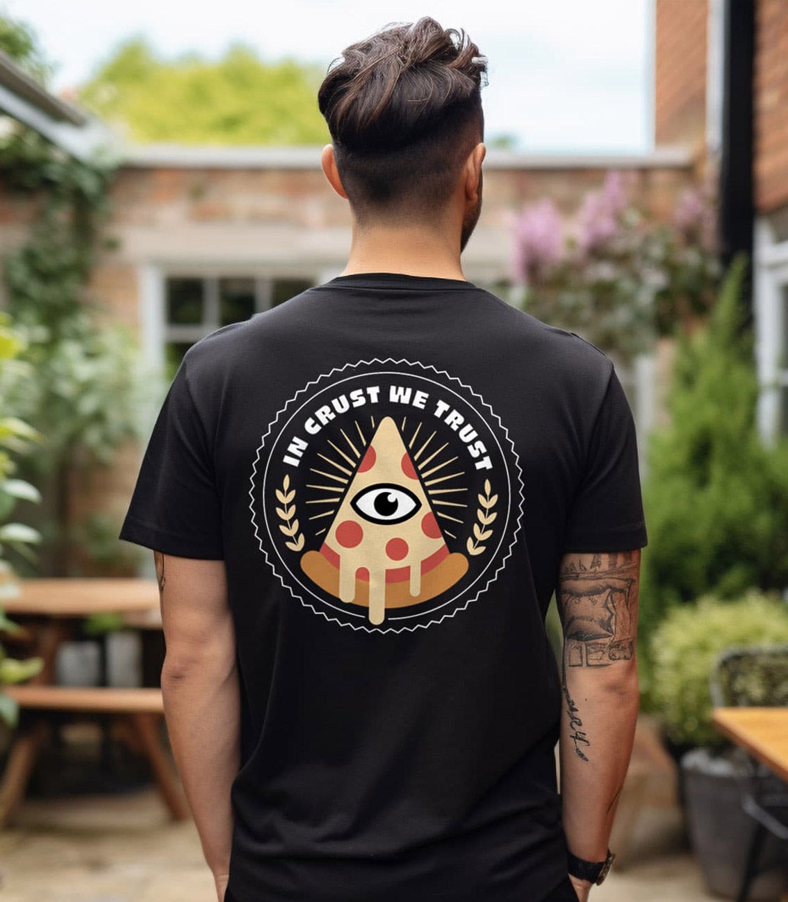 All Seeing Pizza Slice Unisex 100% Cotton T-Shirt