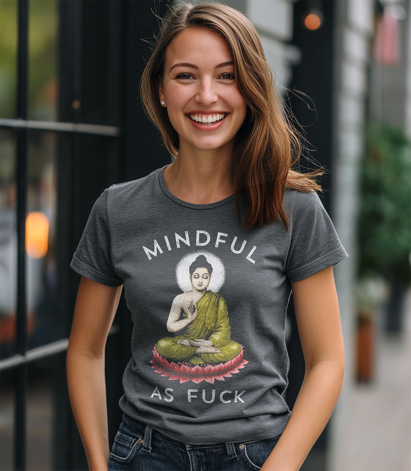 Mindful as F--k Women's Cotton/Poly T-Shirt