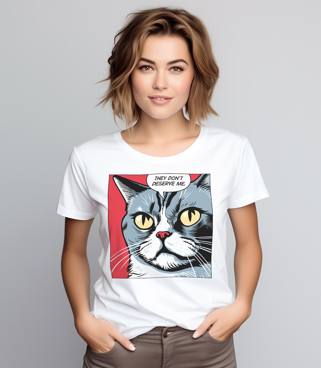 Narcissistic Cat Women's 100% Cotton T-Shirt