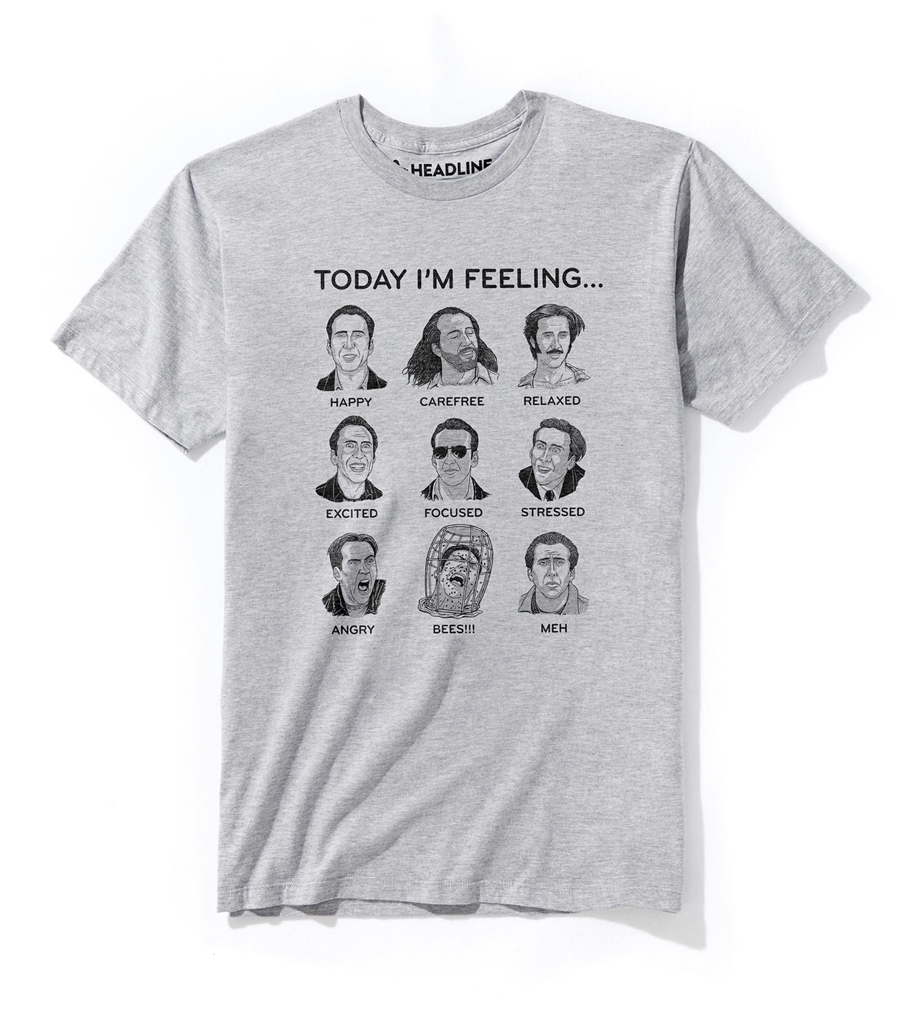 Nicolas Cage Mood Board Unisex Cotton/Poly T-Shirt
