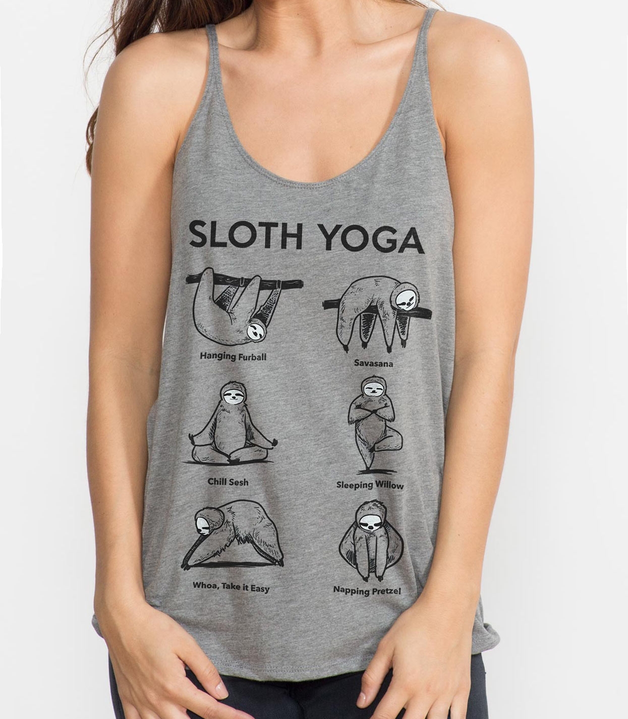 Sloth Yoga Slouchy Tank Women's Tri-Blend Slouchy Tank
