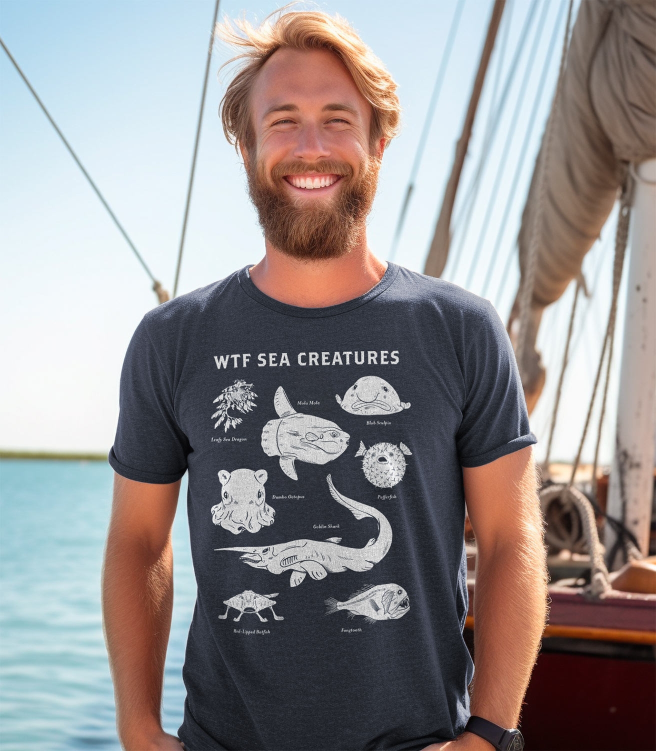 WTF Sea Creatures Unisex Cotton/Poly T-Shirt